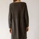 Cárdigan lana mujer sostenible gris